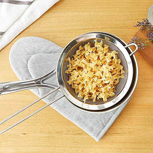 RSVP International Endurance Kitchen Collection, Stainless Steel Fine Mesh Conical Sieve/Colander, Multi-Purpose for Cooking, Baking, Loose Leaf Tea, Bar Strainer Cocktails, 7-Inch - size: 7-Inch
