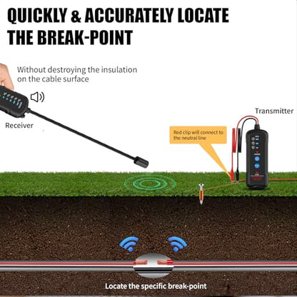 Advanced Circuit Tracer Underground Wire Break Locator Wire Tracer Electrical in Wall Underground Short Open Detection, Cable and Network Tester High nan