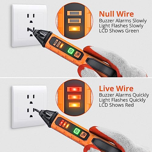 Proster Electrical Test Tool - TRMS Clamp Meter 6000&NCV Voltage Tester Pen