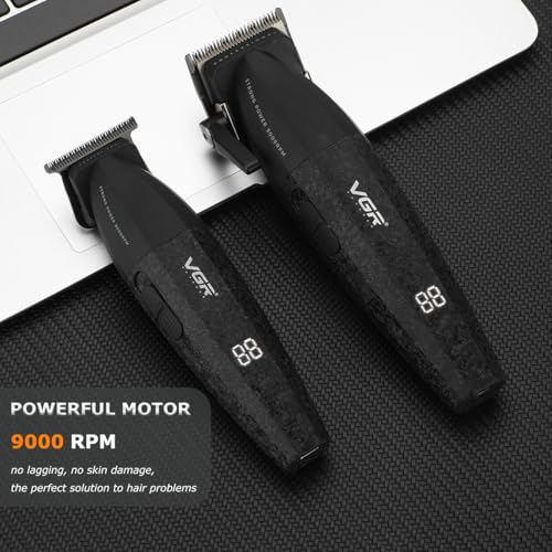 VGR 640 Professional Hair Clippers for Men with Clipper Trimmer Set, Black - color: Black