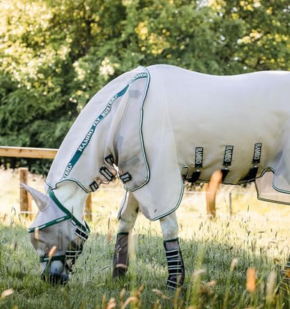 Horseware® Rambo Flybuster with No-Fly Zone™ Fly Sheet - Oatmeal/Sage & Beige & Green, 60 inches - size: 60 inches