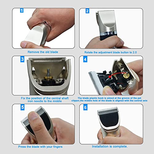 Replacement Blade Set Compatible with oneisall Low Noise Dog Clippers - color: 0.5MM+3MM+6MM