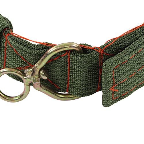 Sheep Collar, Non-Slip Adjustable Turn Buckle Collar Farm Animal Goat TieCollar with 2-Rows Metal Buckle and Traction Chain for Cow Goat Sheep Nylon Neck Strap Cow Collar(S) - size: S