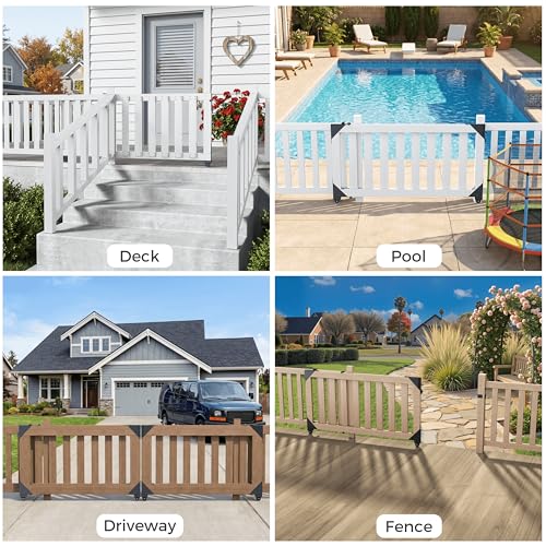 Sliding Gate Hardware Kit, Anti-Sag Wooden Gate Corner Bracket & Roll Wheel