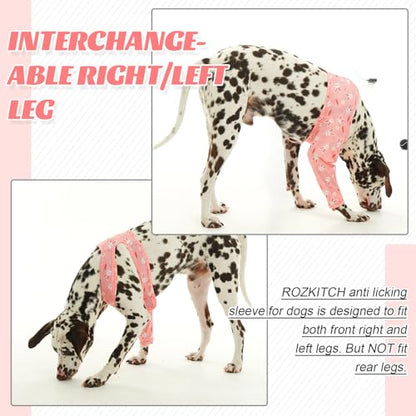 Dog No Lick Leg Sleeve Prevent Scratching Front Leg's Skin - color: Rabbit, size: S