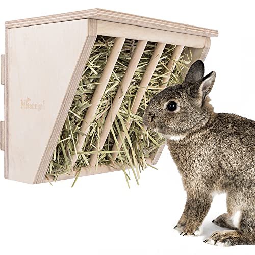 Niteangel Pet Wooden Hay Manger with Seat, Large Size, 9-7/8'' x 6-3/4'' x 8'' (Plywood)