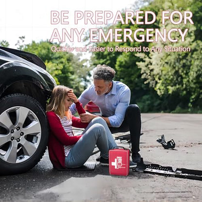 First Aid Kit, Upgrade Trauma First Aid Kit with Labelled Compartments -Emergency Medical Kits with Molle System First Aid Kits for Car, Home, Hiking, Camping and Outdoor Emergencies -216 Pieces - size: Standard Kit