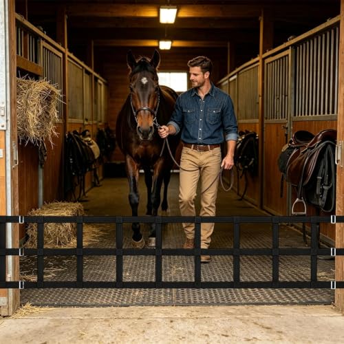 Stall Gates for Horses with Adjustable Straps Protective 9.8x1.6ft