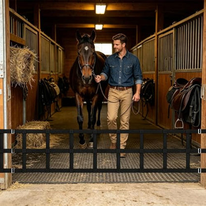 Stall Gates for Horses with Adjustable Straps Protective 9.8x1.6ft