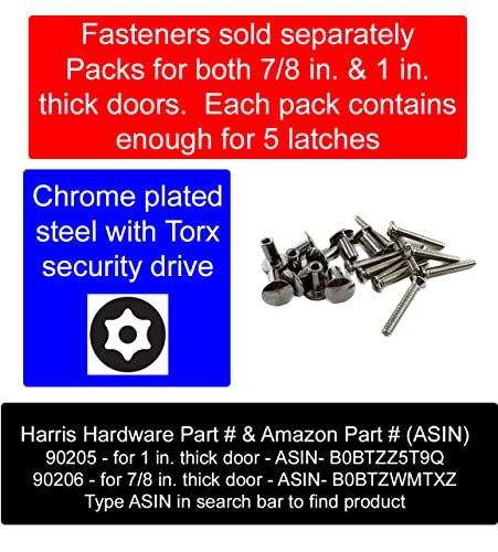 Harris Hardware TP5020-B Slide Latch 2-3/4" Center to Center Die Cast,Chrome