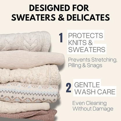 3Pc Spacious Durable Mesh Laundry Bags (16x20 Inches) Protects Delicates, Fine Mesh for Uniform Wash & Dry, Auto-Lock Zipper, Washer-Friendly, For Home, Dorm or Storage, Fits Socks to Sweaters