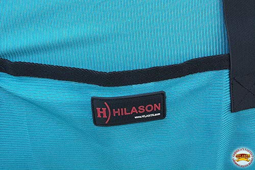 HILASON Horse Fly Sheet UV Protect Mesh 66 in Turquoise - color: Turquoise with black piping, size: 66 In