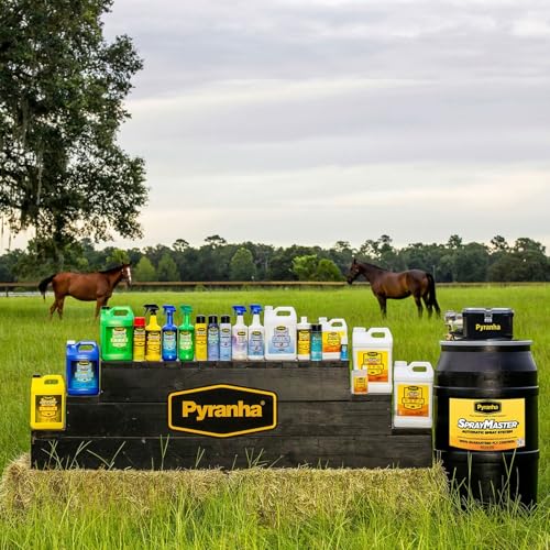 PYRANHA 1-10 HPS Concentrate Refill - 2.5 Gallon for 30 Gal Automatic Spray Systems Indoor Barn Fly Control | Repels Horn, Deer, Horse, Stable, & Face Flies, Midge