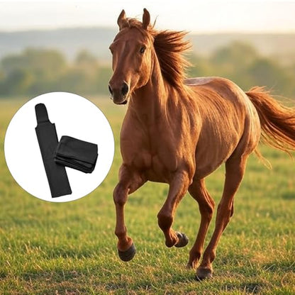8 Pcs Horse Mane Bags - Mane Bags for Horses Protect Equine Mane from Sun, Wind, Dirt - Prevents Tangles, Breakage & Rubbing Out - Durable Nylon - Washable & Easy Use (Black) - color: Black