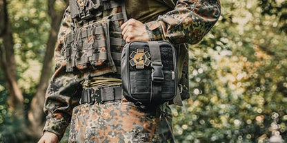 RHINO RESCUE IFAK Trauma Kit Pro with CAT Tourniquet (Black) - color: Black, size: MOLLE Vertical Pack