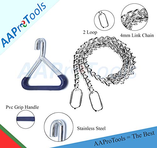 Durable Cow OB Apparatus (2 OB Handle & 45 Inch Chain), Goat Forceps, Cattle Delivery Instruments for Dairy Farm