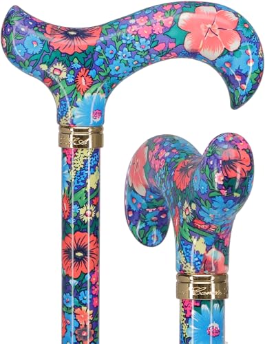 Royal RC Canes Walking Sticks for Men and Women - Stylish Designer Fashionable Adjustable Derby Canes - Lightweight Aluminum Cool Walking Sticks with HD Patterns - color: (Multicolor) Deep Blue/Navy