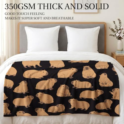 Jekeno Capybara Gifts Blanket Animal Throw Blanket - color: Capybara1, size: 50"x60"