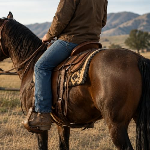 Wooden & Leather Western Horse Riding Stirrups – Handmade Wooden Saddle Stirrups with Leather Foot Tread