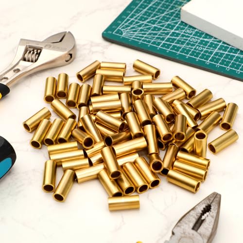 Blulu 50 Pack Barb Wire Crimpers Fence Wires Splice,1 Inch,Gold - color: Gold, size: 1 Inch