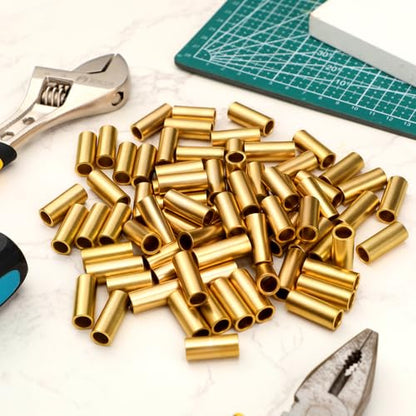 Blulu 50 Pack Barb Wire Crimpers Fence Wires Splice,1 Inch,Gold - color: Gold, size: 1 Inch