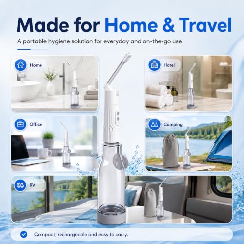 Portable Bidet for Travel, 400ml Rechargeable Electric Bidet Sprayer