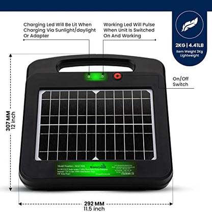 My Animal Command Solar Power Electric Fence Energizer Charger 0.25 Joules - size: MAC3ML 0.25 Joules