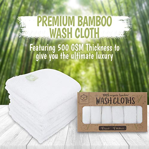 KeaBabies Baby Hair Brush and Baby Comb Set & Baby Washcloths - Wooden Baby Brush with Soft Goat Bristle - Bamboo Viscose Baby Towels and Washcloths