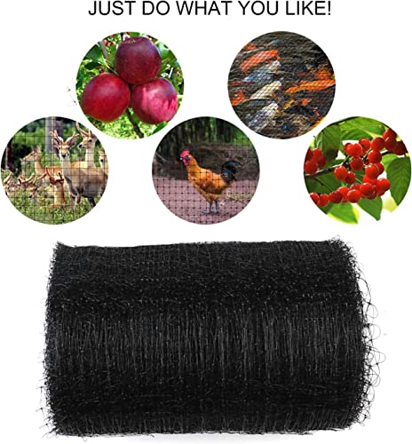 Feitore Deer Fence Netting, 7x100ft Garden Net Bird Netting,Reinforced Edge | Anti-UV Garden Fencing Kit for Plants Fruit Tree Vegetable Protection from Animals, 3/4" Fine Mesh, 10 Stakes & 50 Zip Ties