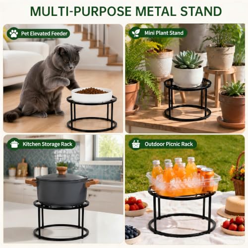 2 Pack Metal Stand for Chicken Feeder Waterer, Stable Chicken Water Feeder Stand Holder with 4 Legs, Heavy Duty Iron Supports Rack for Chicken Feeder Port, Poultry, Buckets, Barrels