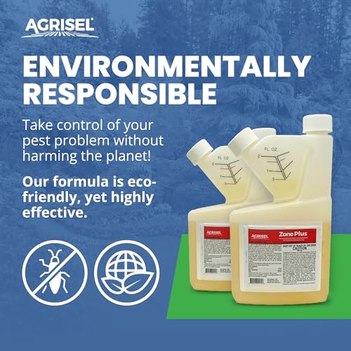 Agrisel Zone Plus Insect & Pest Control, Eco-Friendly, 16 Ounce | Broad Spectrum, for Indoor & Outdoor, Effective Against 100 Pests - size: 16 Fl Oz (Pack of 1)