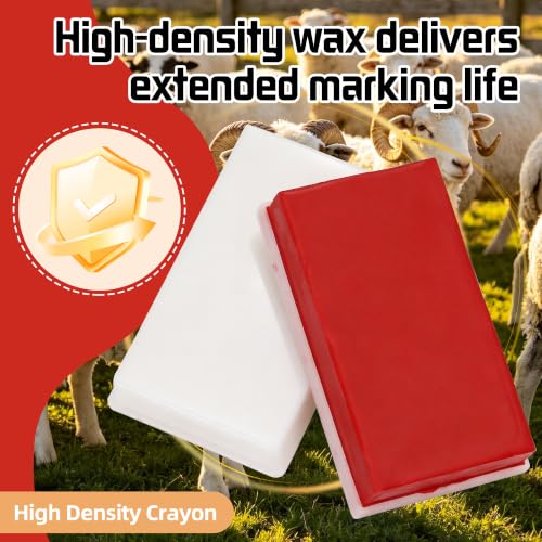 Replacement Marking Crayon Blocks for Ram Breeding Harness (Red) | 3 Pack |For Sheep&Goat Breeding | All-Weather, High-Visibility, Long-Lasting , Screw-In Secure Fit - color: Red