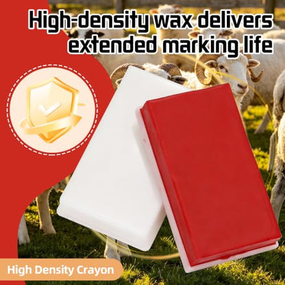 Replacement Marking Crayon Blocks for Ram Breeding Harness (Red) | 3 Pack |For Sheep&Goat Breeding | All-Weather, High-Visibility, Long-Lasting , Screw-In Secure Fit - color: Red