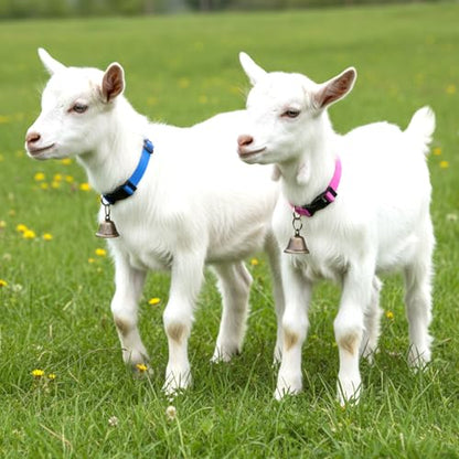 4 Pack Sheep Grazing Copper Bells & Adjustable Nylon Collar Set