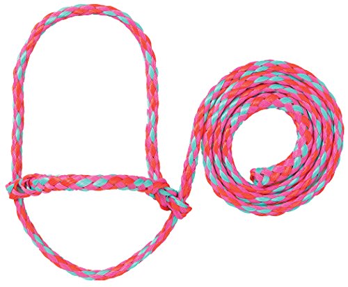 Weaver Leather Poly Rope Sheep Halter Bundle (Blue/Black/Gray and Hot Pink/Coral/Mint)