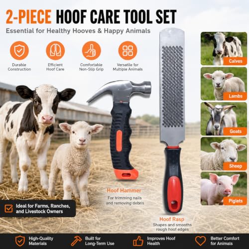 8 Inch Small Livestock Hoof Trimming Tool Kit 2PCS Heavy Duty Hoof Care Set
