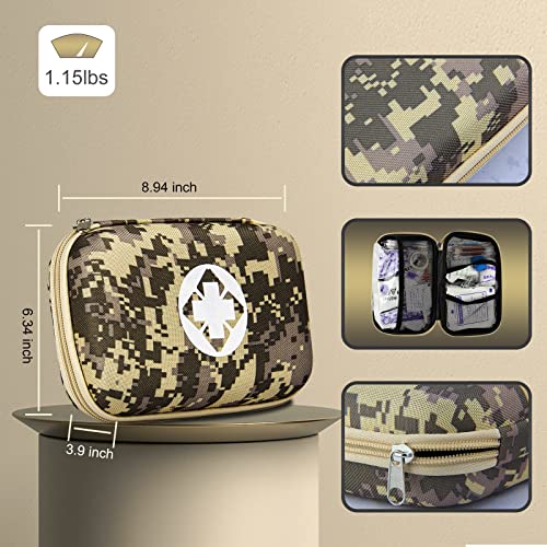 First Aid Kit 276PCS Car Home Camping Essentials Camouflage Emergency Kit AMORNING - color: Camouflage-276pcs