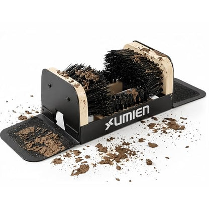 Umien Boot Scraper Outdoor Shoe Brush with Flaps, for Mud, Dirt & Snow | Heavy-Duty Outdoor Use, Weather-Resistant, Durable Bristles, Freestanding