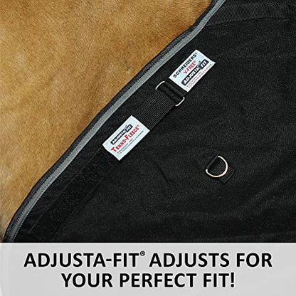 Adjusta-Fit Tekno-Fleece V-Free Bellyband Horse Stable Blanket - Lightweight | Size 78 | Adjustable Fit System | Polar Fleece Insulation | Pressure-Free Wither Design - size: 78