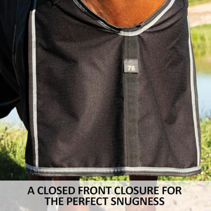 Challenger II V-Free Adjusta-Fit Closed Front Bellyband Turnout Blanket | Wither Relief | Waterproof & Windproof Horse Blankets | Winter Horse Blanket - size: 74, style: Heavyweight (380 gm)