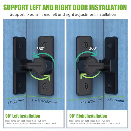 Barn Door Lock Hardware, 90 Degree Flip Latch Privacy Lock,Matte Black 2PC | Heavy Duty Zinc Alloy Sliding Barn Door Latch for Bathroom, Bedroom, Closet, Garage, Shed and Gate - color: Matte Black-2PCS