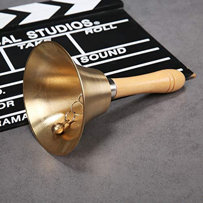 Super Loud Solid Brass Hand Call Bell - size: 3.15 inch