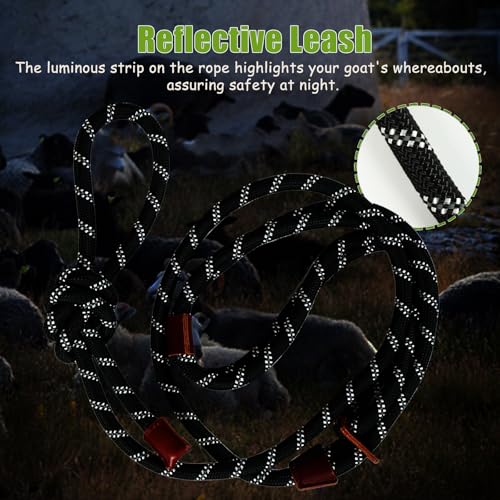 Goat Harness & Leash, Adjustable Step-in Sheep Harness, Goat Accessories, Livestock Halter Supplies for Goats and Sheep (Large) - size: Large