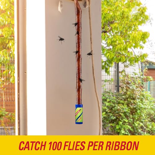 PIC FR10B 69060216325 Fly Ribbons Fruit Fly Traps for Indoors and Outdoors, Bug Trap for Winged Insects, Set of 10