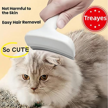 Green Small Deshedding Dog Brush, Compact V-Shape Dog Shedding Comb with Ergonomic Design Handle, Pet Lovers Gift for Tiny Breeds and Cats - color: Green, size: Small