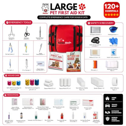 Cat & Dog First Aid Kit with Thermometer & Bandages (Large) - size: Large