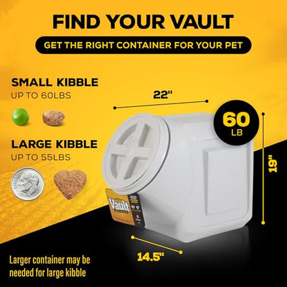 Vittles Vault Airtight Stackable Pet Food Storage Container Up to 60lbs - size: 14.5"L x 22.0"W x 19.0"H