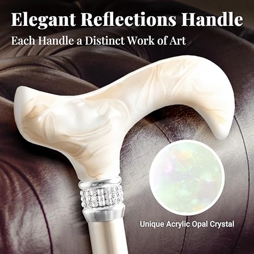 Merry Sticks Rhinestone Foldable Walking Cane for Women and Men, Royal Gold - color: Royal Gold, size: Classic Grip