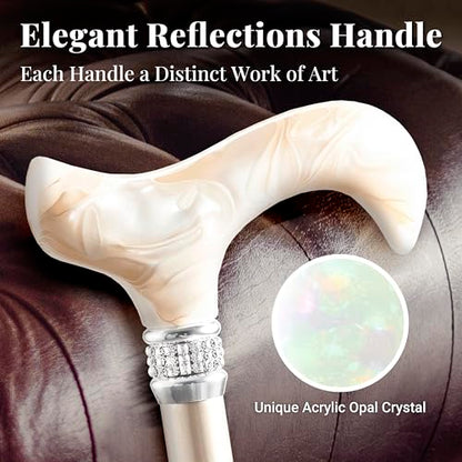 Merry Sticks Rhinestone Foldable Walking Cane for Women and Men, Royal Gold - color: Royal Gold, size: Classic Grip
