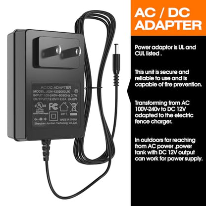 P4 Electric Fence Energizer Smart Fencing System with grounding Systems kit and Wiring Kits,Ideal for Poultry, Livestock, and Preventing Wild Animals Intruding